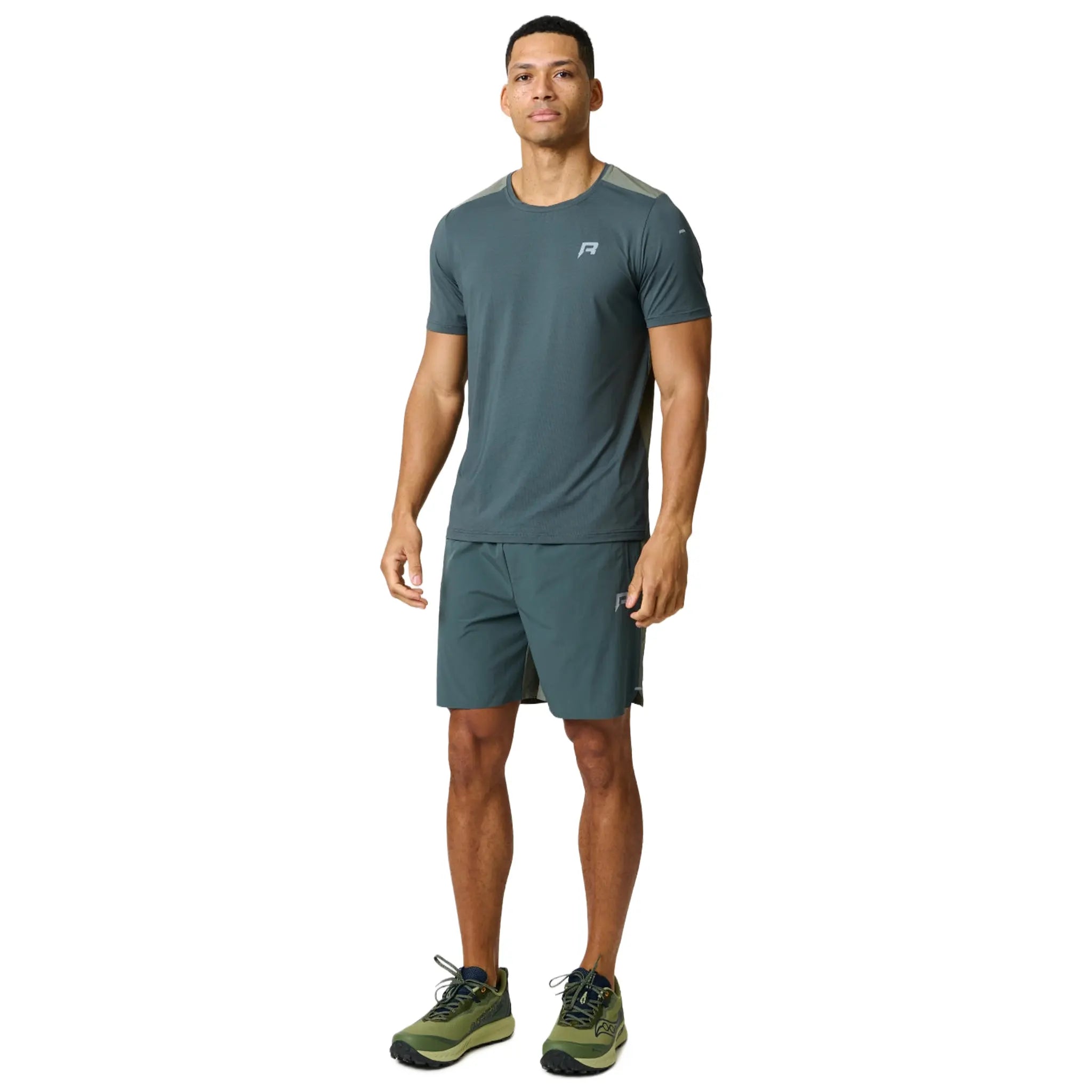 Front View of Reprimo Clima Dark Moss Khaki Shorts REP261-120